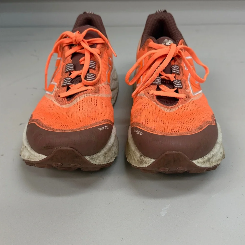 New Balance Fresh Foam X Hierro V9 Trail Shoes Sz 9.5 Hot Mango Peach Blossom! - Picture 2 of 9